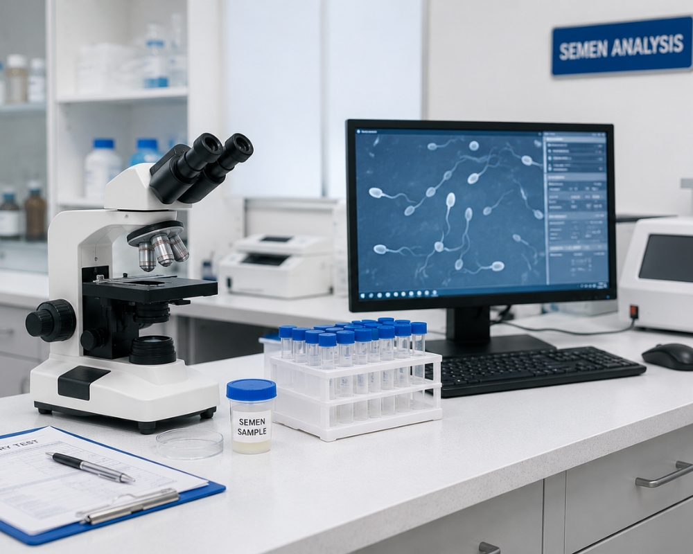 Semen analysis and male fertility testing